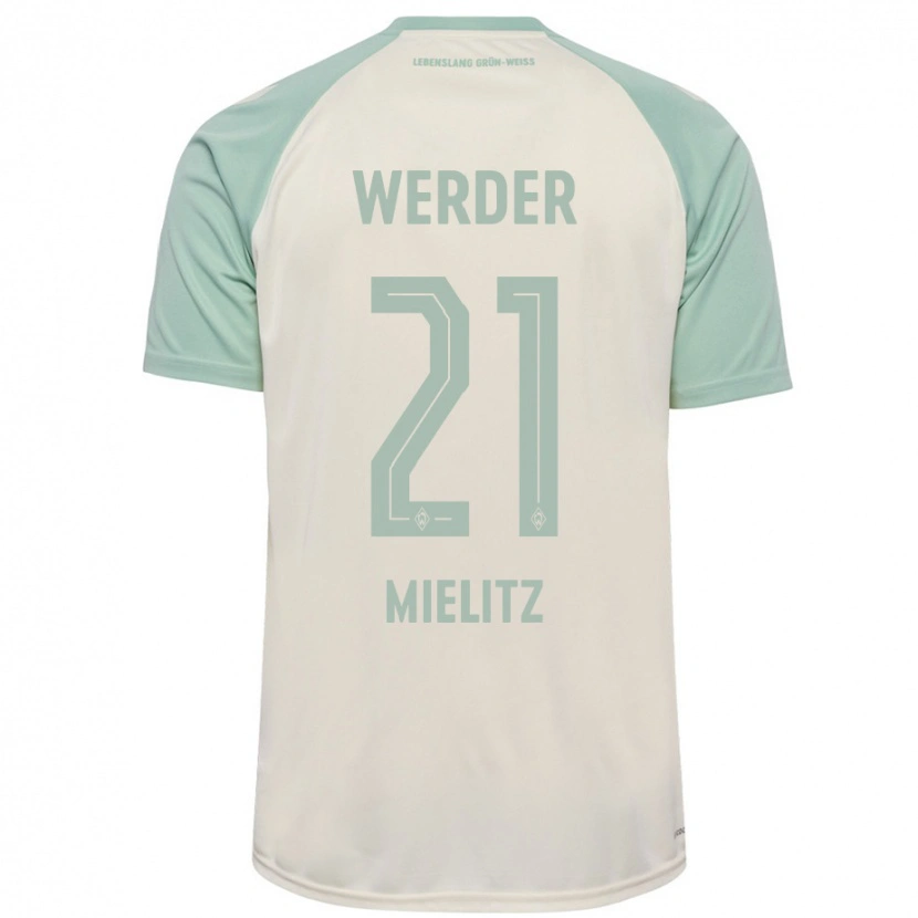 Danxen Mujer Camiseta Sebastian Mielitz #21 Blanquecino Verde Claro 2ª Equipación 2024/25 La Camisa