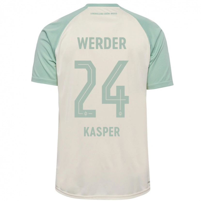 Danxen Mujer Camiseta Dominik Kasper #24 Blanquecino Verde Claro 2ª Equipación 2024/25 La Camisa