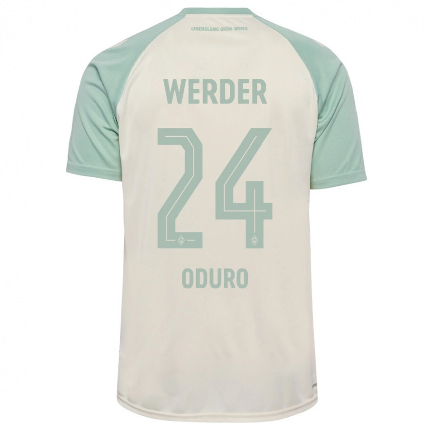 Danxen Mujer Camiseta Ricardo Oduro #24 Blanquecino Verde Claro 2ª Equipación 2024/25 La Camisa
