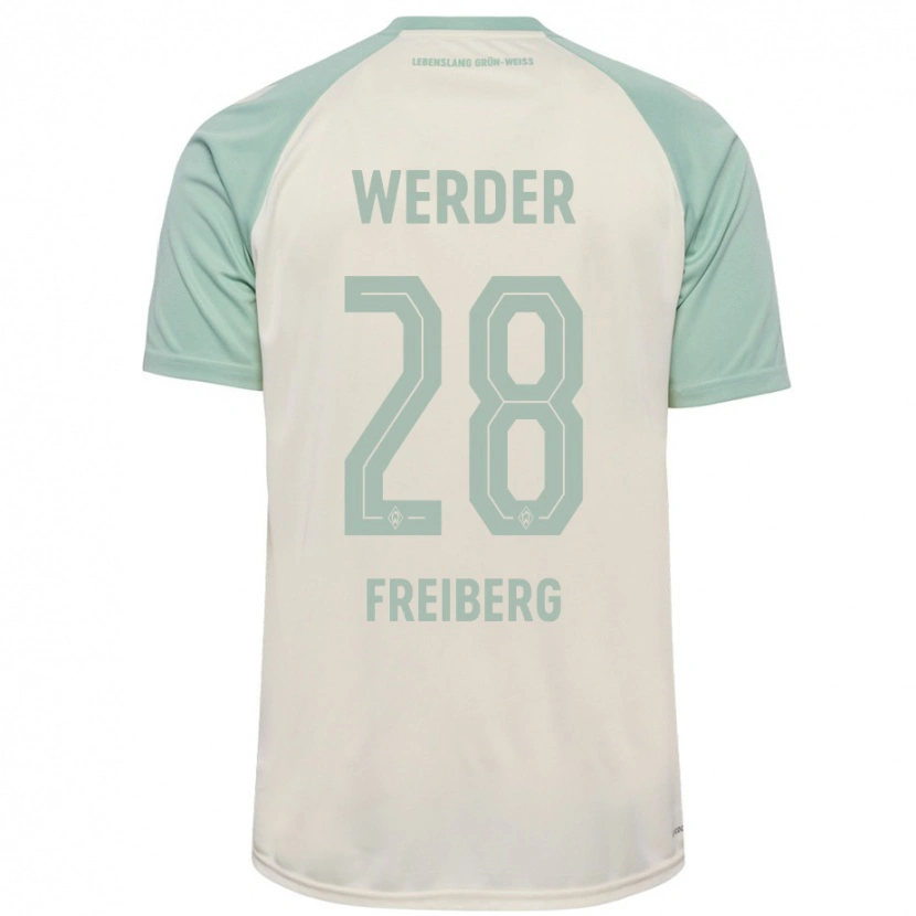 Danxen Mujer Camiseta Piet Freiberg #28 Blanquecino Verde Claro 2ª Equipación 2024/25 La Camisa