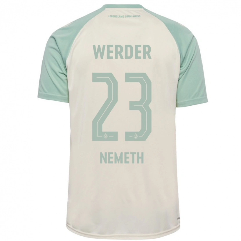 Danxen Mujer Camiseta Hanna Németh #23 Blanquecino Verde Claro 2ª Equipación 2024/25 La Camisa