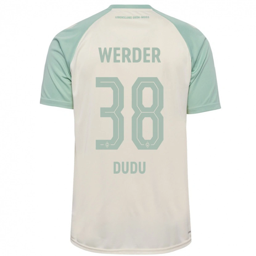 Danxen Mujer Camiseta Dudu #38 Blanquecino Verde Claro 2ª Equipación 2024/25 La Camisa