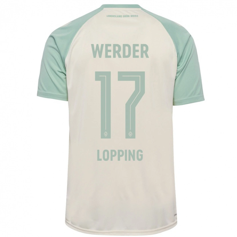 Danxen Mujer Camiseta Jakob Löpping #17 Blanquecino Verde Claro 2ª Equipación 2024/25 La Camisa