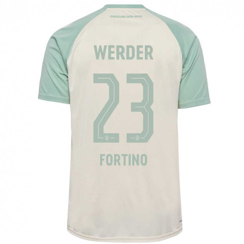 Danxen Mujer Camiseta Pierro Miguel Fortino #23 Blanquecino Verde Claro 2ª Equipación 2024/25 La Camisa