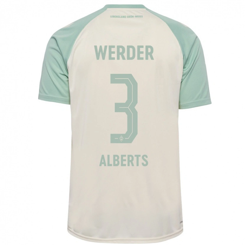 Danxen Mujer Camiseta Christopher Alberts #3 Blanquecino Verde Claro 2ª Equipación 2024/25 La Camisa
