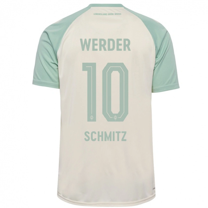 Danxen Mujer Camiseta Maximilian Schmitz #10 Blanquecino Verde Claro 2ª Equipación 2024/25 La Camisa