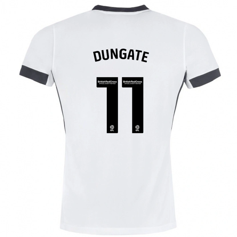 Danxen Mujer Camiseta Katie Dungate #11 Blanco Negro 2ª Equipación 2024/25 La Camisa