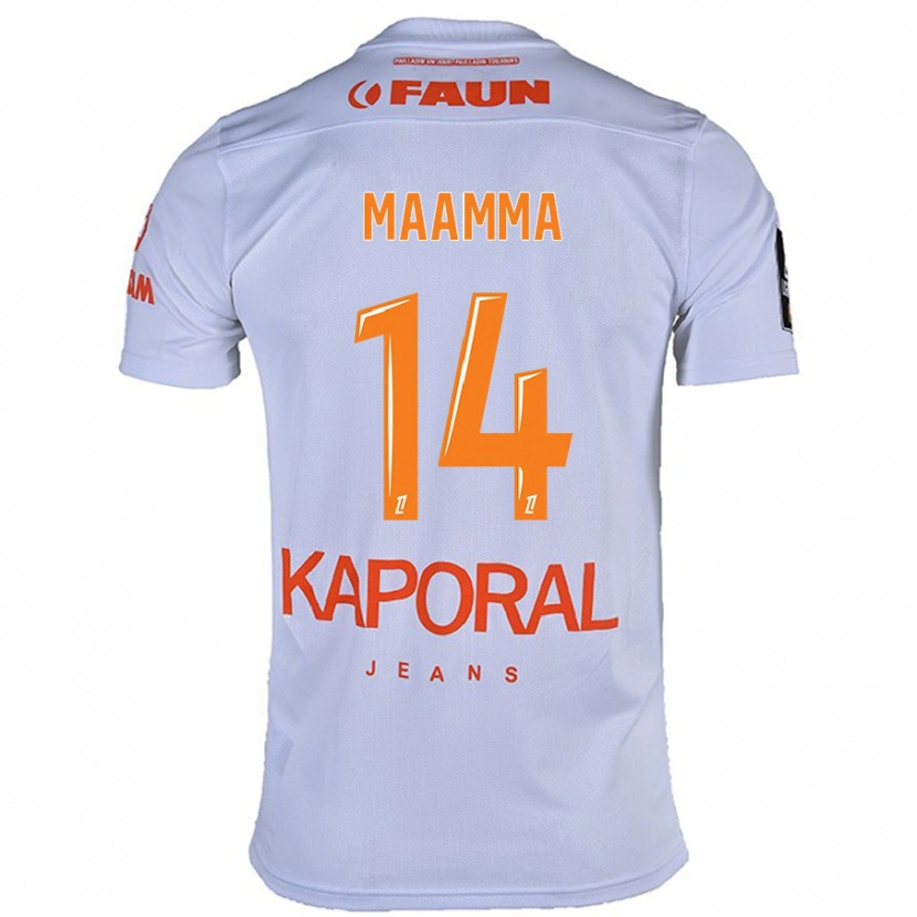 Danxen Mujer Camiseta Othmane Maamma #14 Blanco 2ª Equipación 2024/25 La Camisa