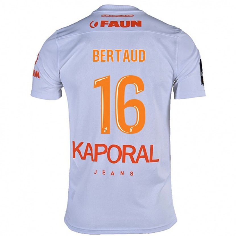 Danxen Mujer Camiseta Dimitry Bertaud #16 Blanco 2ª Equipación 2024/25 La Camisa