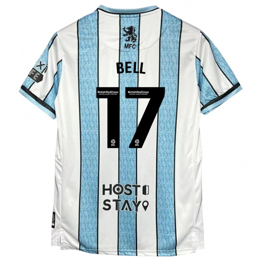 Danxen Mujer Camiseta Millie Bell #17 Blanco Azul 2ª Equipación 2024/25 La Camisa