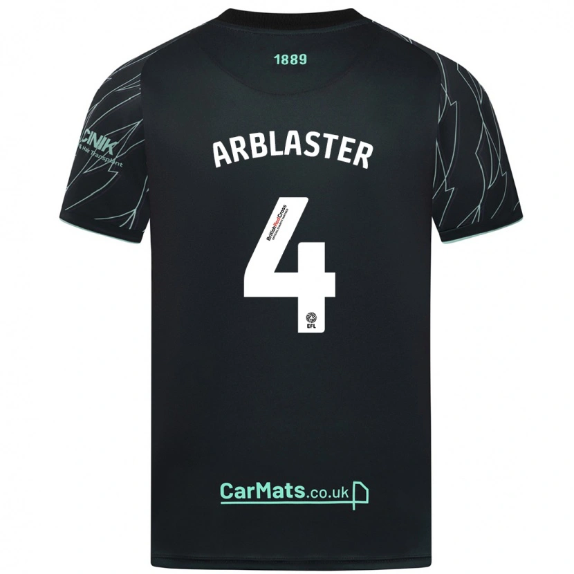 Danxen Mujer Camiseta Oliver Arblaster #4 Negro Verde 2ª Equipación 2024/25 La Camisa