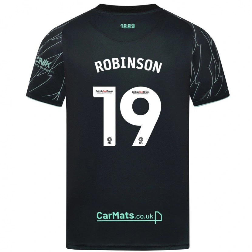 Danxen Mujer Camiseta Jack Robinson #19 Negro Verde 2ª Equipación 2024/25 La Camisa