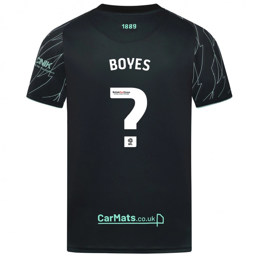 Danxen Mujer Camiseta Harry Boyes #0 Negro Verde 2ª Equipación 2024/25 La Camisa