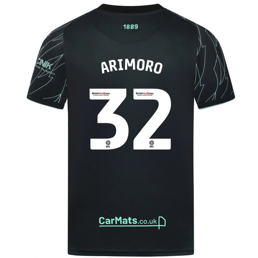 Danxen Mujer Camiseta Juliet Adebowale-Arimoro #32 Negro Verde 2ª Equipación 2024/25 La Camisa