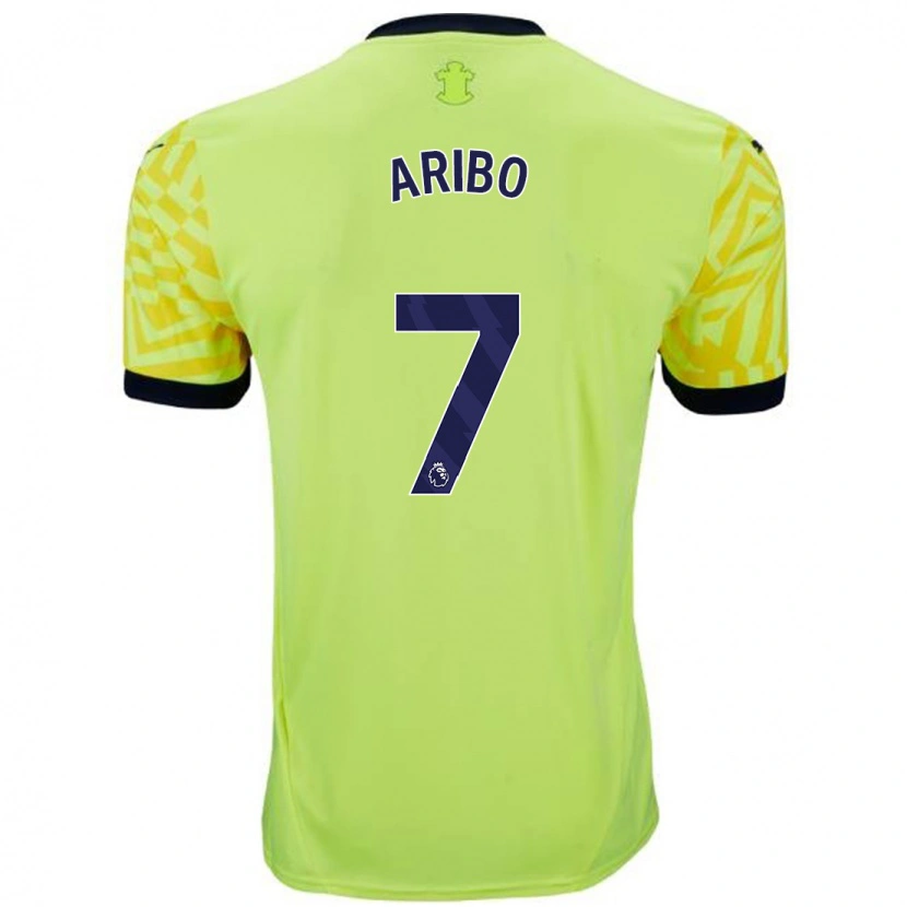 Danxen Mujer Camiseta Joe Aribo #7 Amarillo 2ª Equipación 2024/25 La Camisa