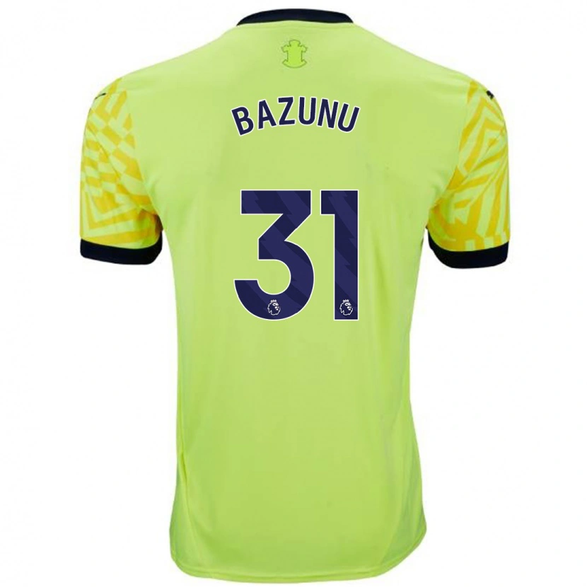 Danxen Mujer Camiseta Gavin Bazunu #31 Amarillo 2ª Equipación 2024/25 La Camisa