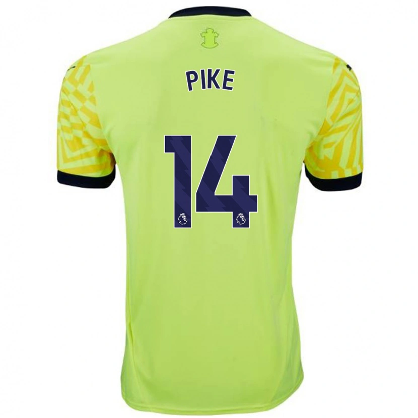 Danxen Mujer Camiseta Molly Pike #14 Amarillo 2ª Equipación 2024/25 La Camisa