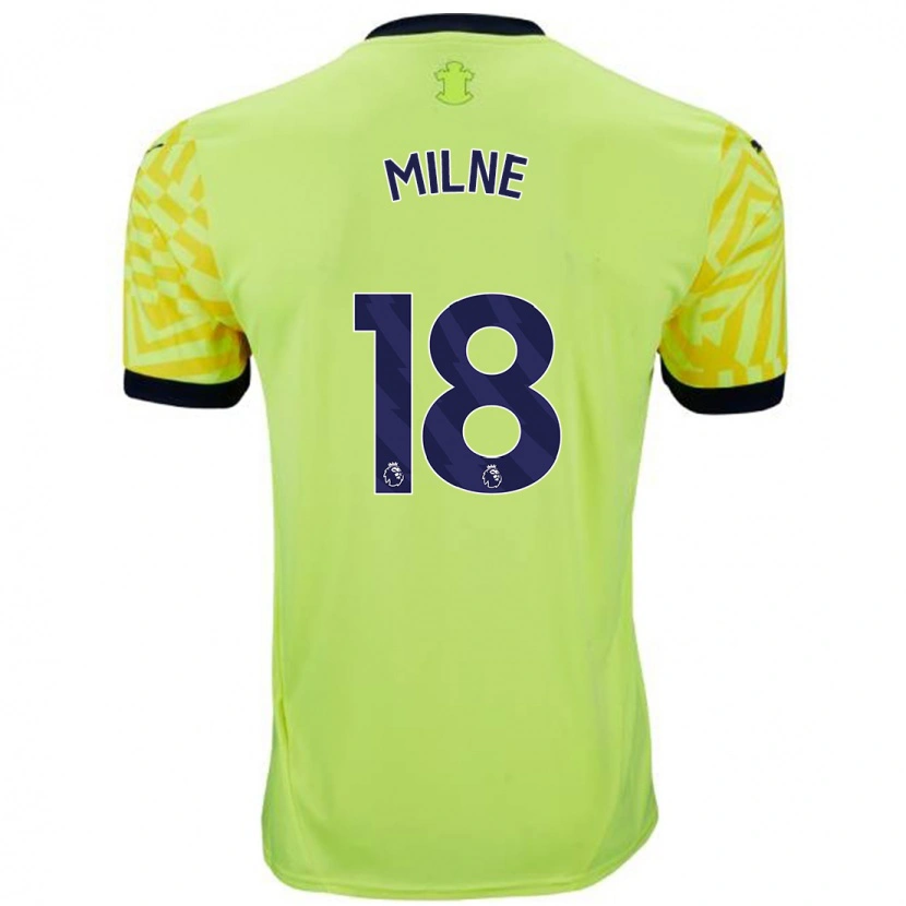 Danxen Mujer Camiseta Izzy Milne #18 Amarillo 2ª Equipación 2024/25 La Camisa