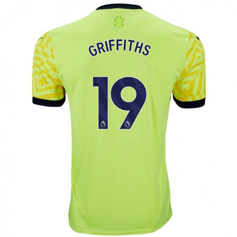 Danxen Mujer Camiseta Alice Griffiths #19 Amarillo 2ª Equipación 2024/25 La Camisa
