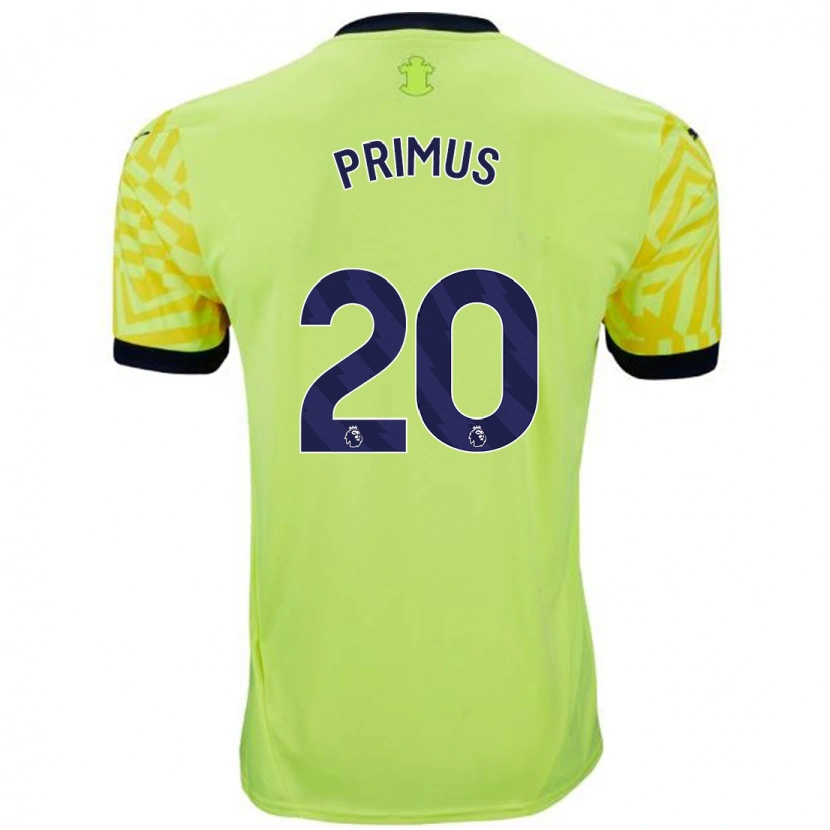 Danxen Mujer Camiseta Atlanta Primus #20 Amarillo 2ª Equipación 2024/25 La Camisa