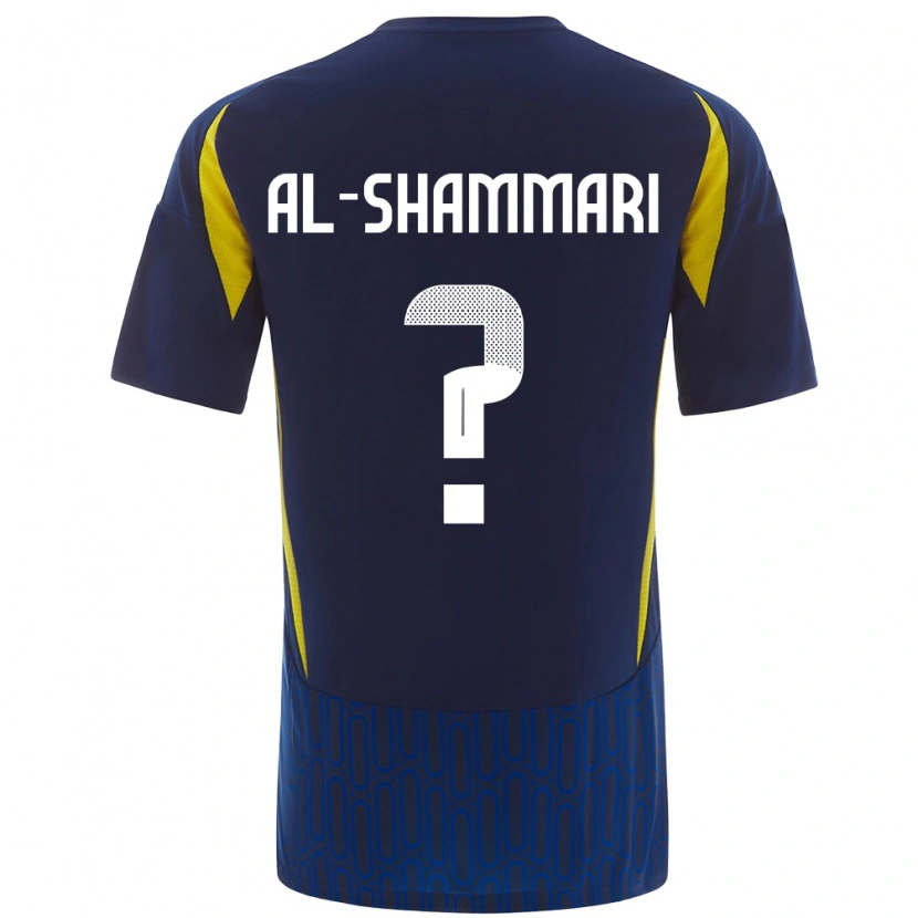 Danxen Mujer Camiseta Mansour Al-Shammari #0 Azul Amarillo 2ª Equipación 2024/25 La Camisa