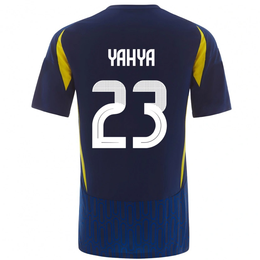 Danxen Mujer Camiseta Ayman Yahya #23 Azul Amarillo 2ª Equipación 2024/25 La Camisa