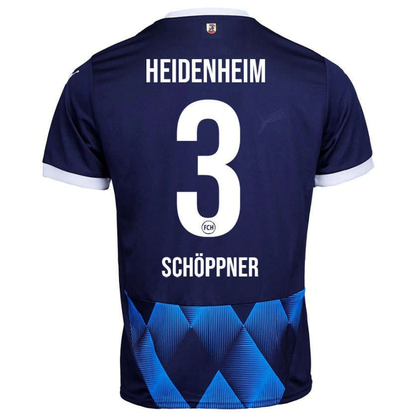 Danxen Mujer Camiseta Jan Schöppner #3 Azul Marino Oscuro 2ª Equipación 2024/25 La Camisa