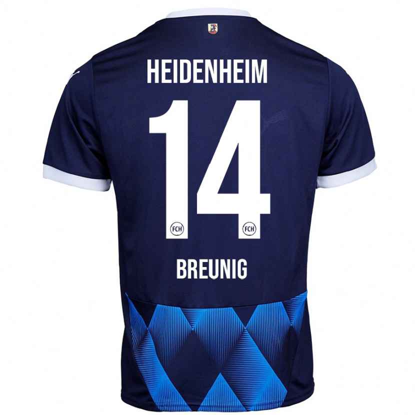 Danxen Mujer Camiseta Maximilian Breunig #14 Azul Marino Oscuro 2ª Equipación 2024/25 La Camisa