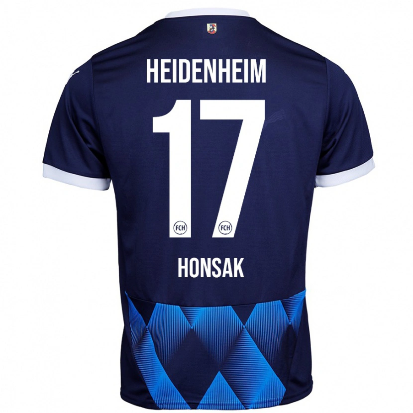 Danxen Mujer Camiseta Mathias Honsak #17 Azul Marino Oscuro 2ª Equipación 2024/25 La Camisa