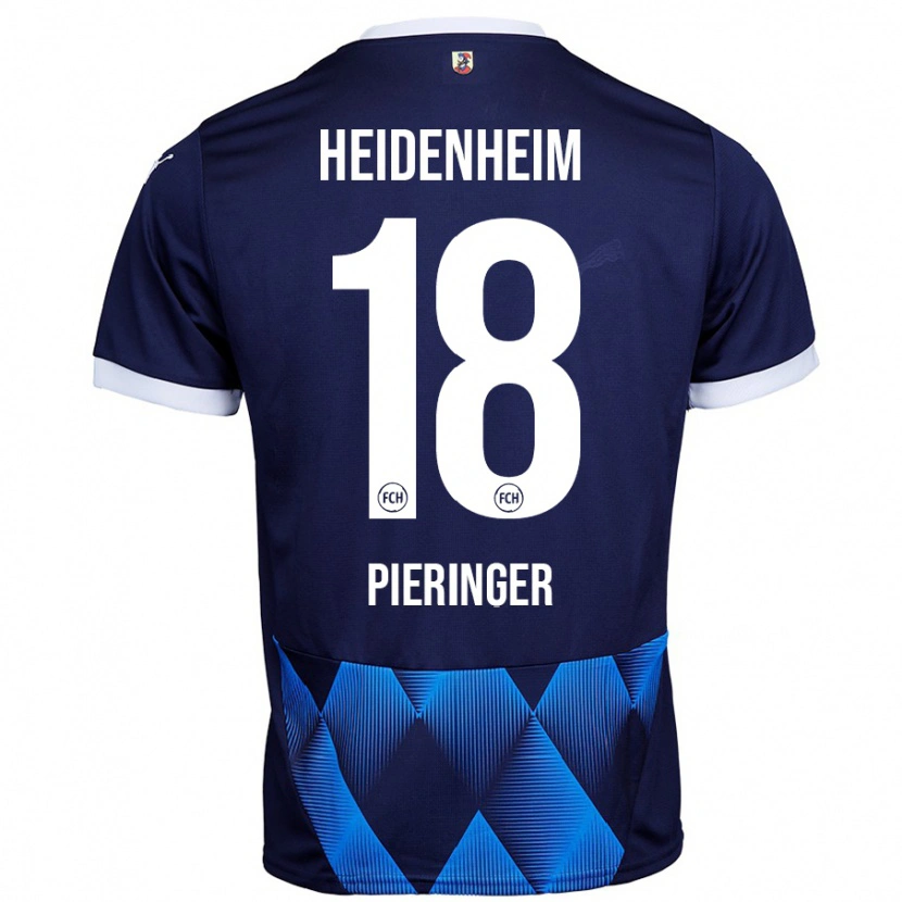 Danxen Mujer Camiseta Marvin Pieringer #18 Azul Marino Oscuro 2ª Equipación 2024/25 La Camisa