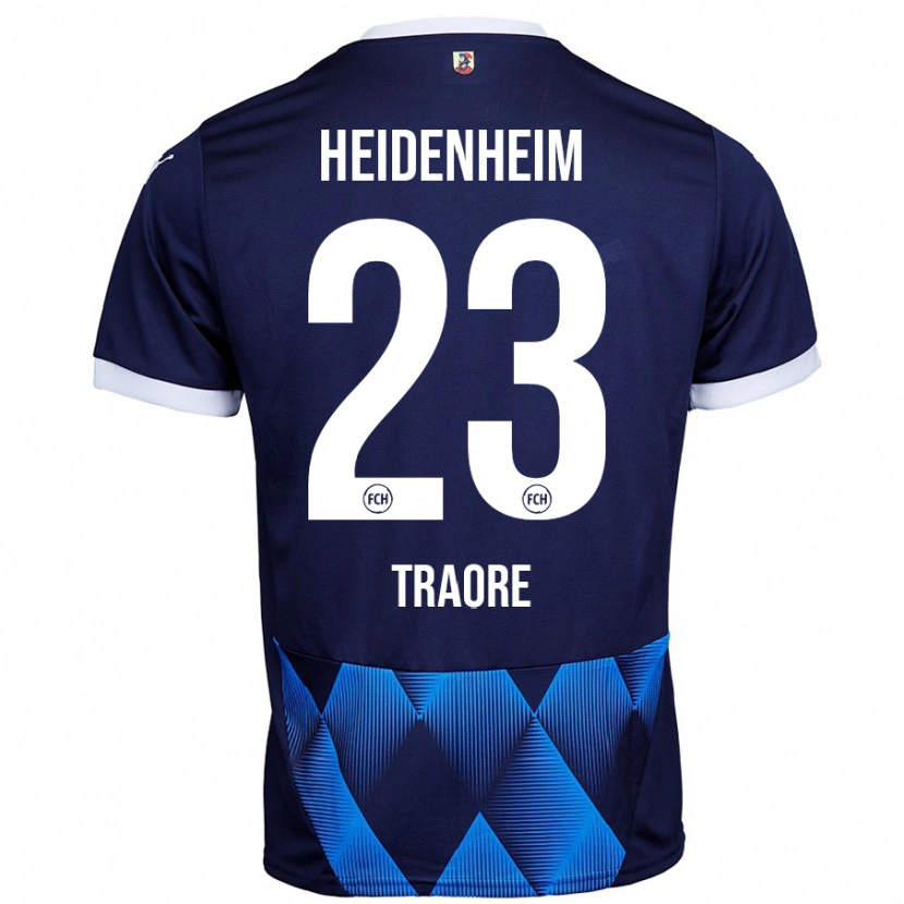 Danxen Mujer Camiseta Omar Traoré #23 Azul Marino Oscuro 2ª Equipación 2024/25 La Camisa