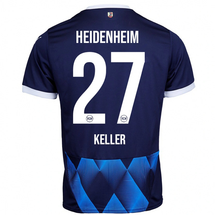 Danxen Mujer Camiseta Thomas Keller #27 Azul Marino Oscuro 2ª Equipación 2024/25 La Camisa