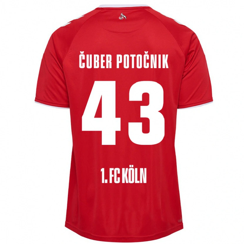 Danxen Mujer Camiseta Jaka Cuber Potocnik #43 Rojo Blanco 2ª Equipación 2024/25 La Camisa