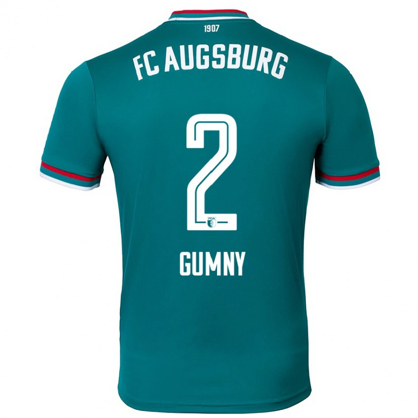Danxen Mujer Camiseta Robert Gumny #2 Verde Oscuro 2ª Equipación 2024/25 La Camisa
