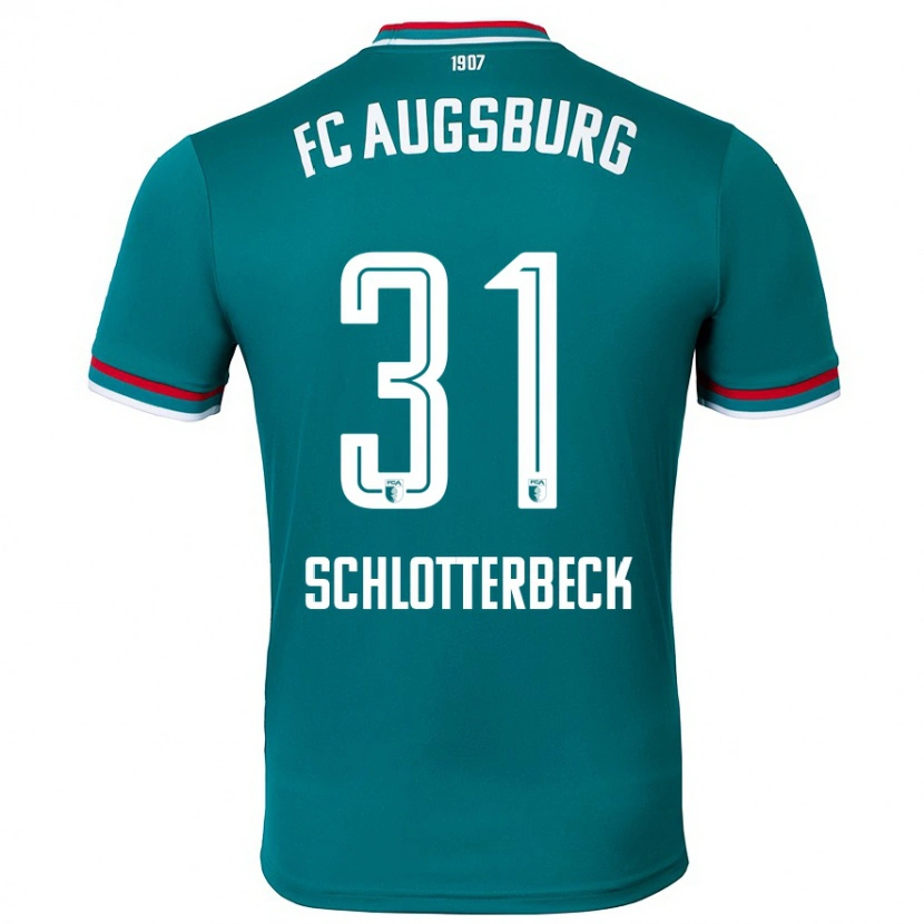 Danxen Mujer Camiseta Keven Schlotterbeck #31 Verde Oscuro 2ª Equipación 2024/25 La Camisa