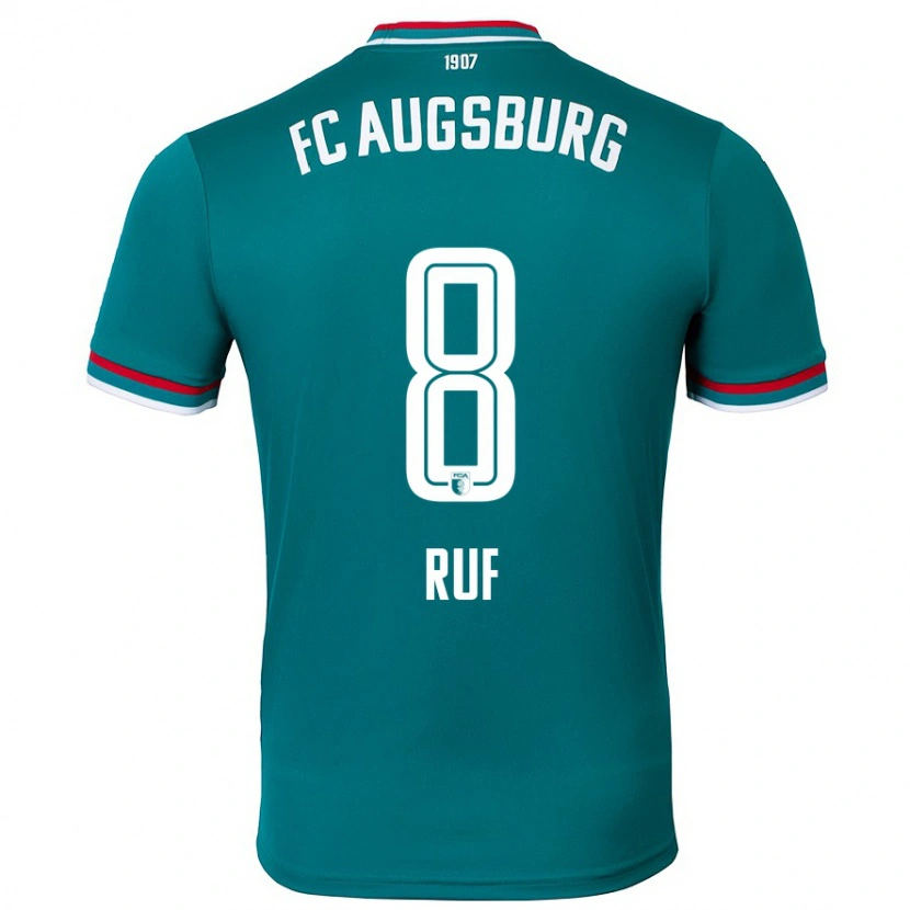 Danxen Mujer Camiseta Jonas Ruf #8 Verde Oscuro 2ª Equipación 2024/25 La Camisa