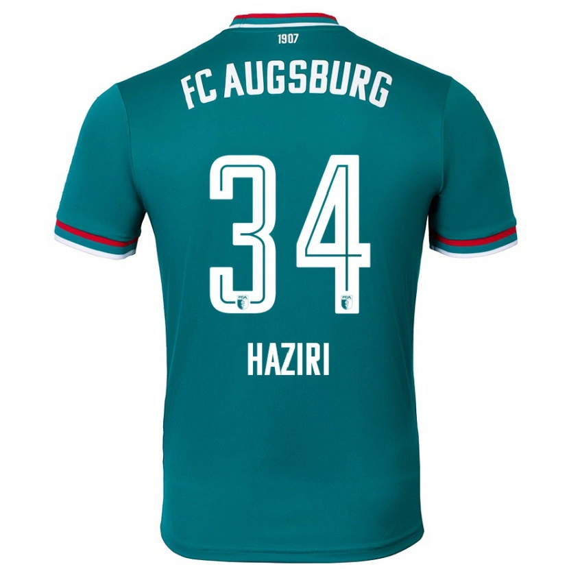 Danxen Mujer Camiseta Edi Haziri #34 Verde Oscuro 2ª Equipación 2024/25 La Camisa