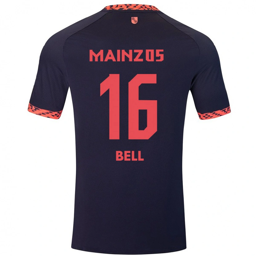Danxen Mujer Camiseta Stefan Bell #16 Azul Coral Rojo 2ª Equipación 2024/25 La Camisa