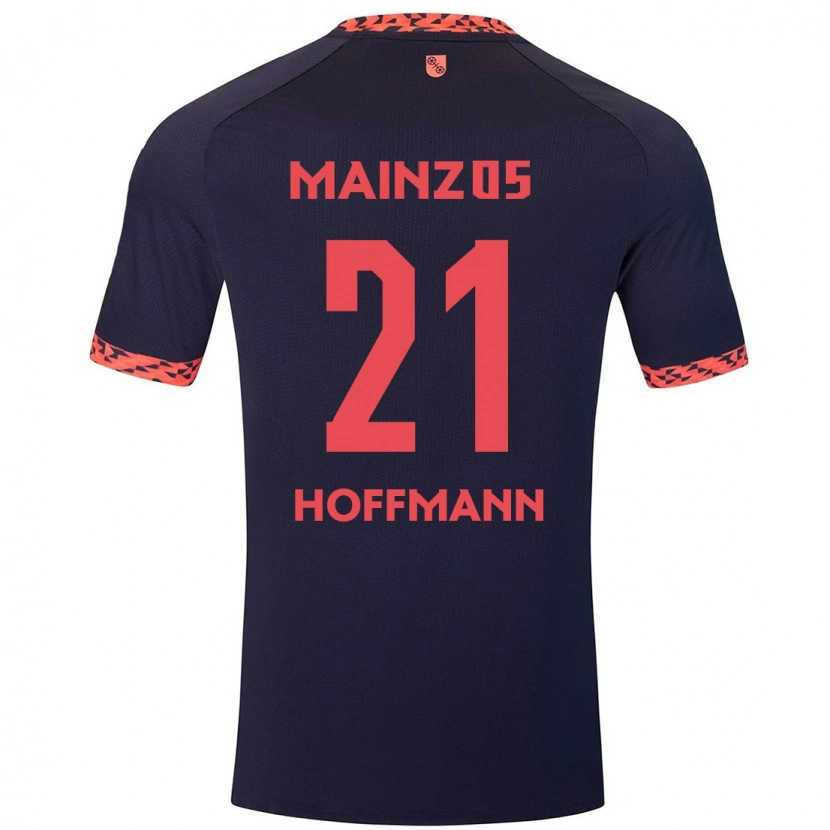 Danxen Mujer Camiseta Leon Hoffmann #21 Azul Coral Rojo 2ª Equipación 2024/25 La Camisa