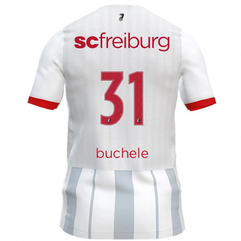 Danxen Mujer Camiseta Mia Büchele #31 Blanco Gris 2ª Equipación 2024/25 La Camisa