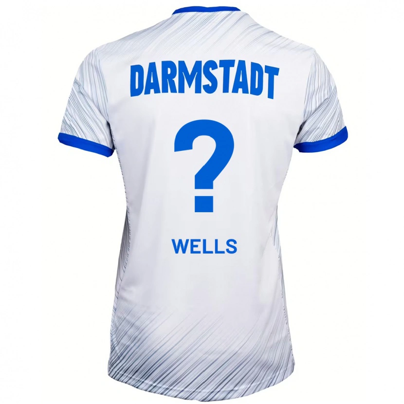 Danxen Mujer Camiseta Finnley Wells #0 Blanco Azul 2ª Equipación 2024/25 La Camisa