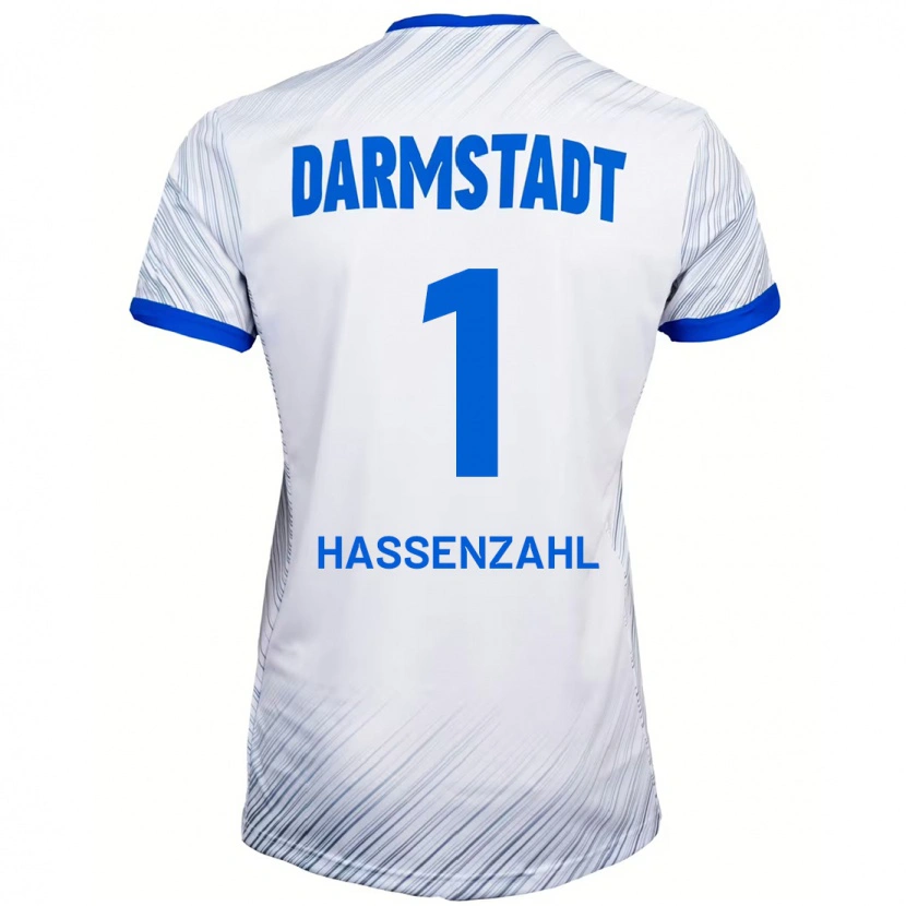Danxen Mujer Camiseta Leon Hassenzahl #1 Blanco Azul 2ª Equipación 2024/25 La Camisa