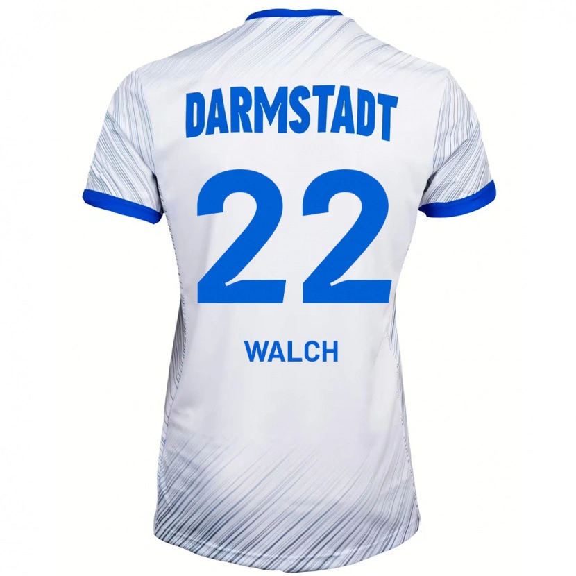 Danxen Mujer Camiseta Leon Walch #22 Blanco Azul 2ª Equipación 2024/25 La Camisa