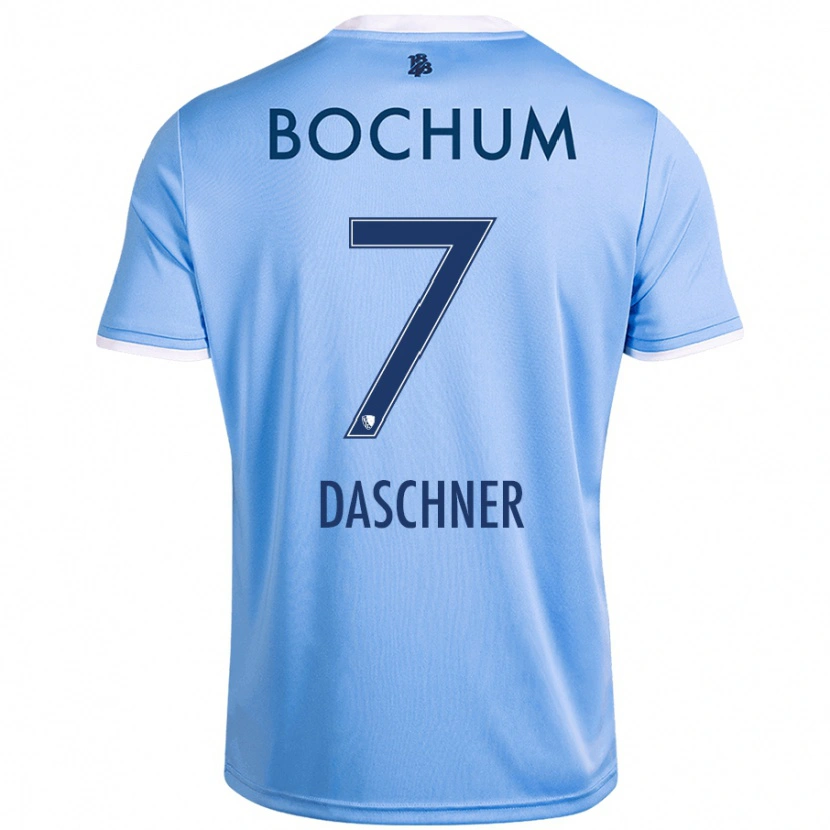 Danxen Mujer Camiseta Lukas Daschner #7 Azul Cielo 2ª Equipación 2024/25 La Camisa