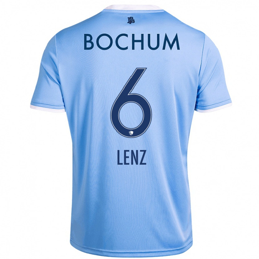 Danxen Mujer Camiseta Cajetan Lenz #6 Azul Cielo 2ª Equipación 2024/25 La Camisa
