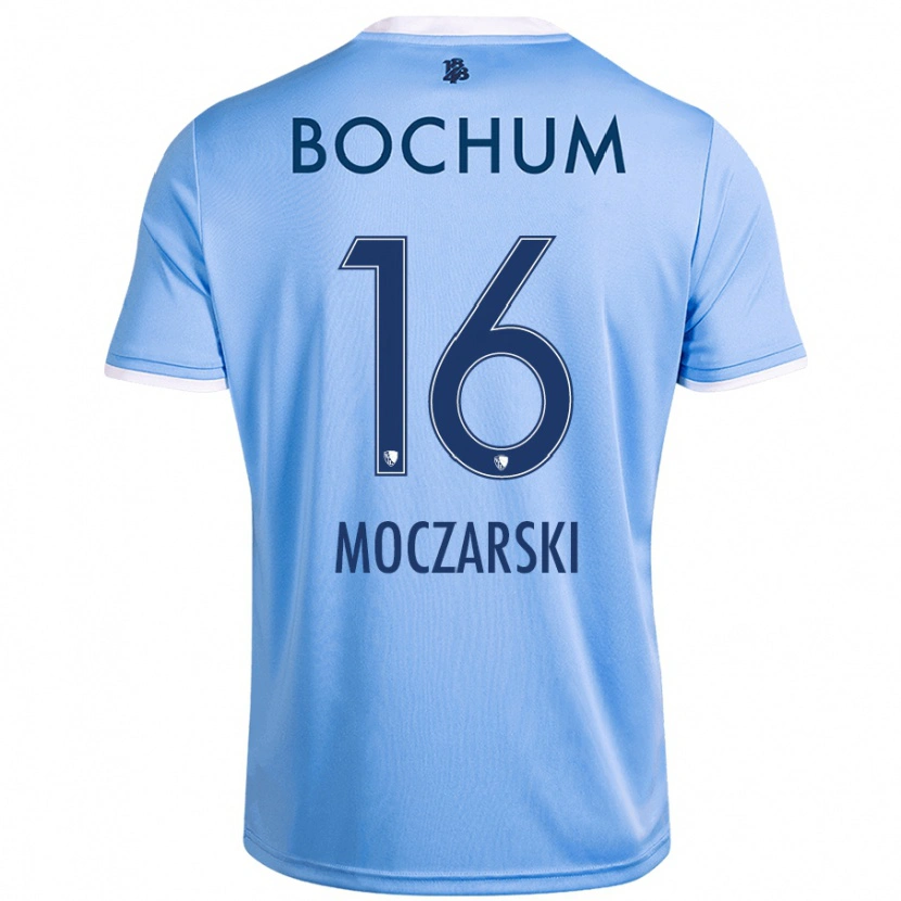 Danxen Mujer Camiseta Anna Moczarski #16 Azul Cielo 2ª Equipación 2024/25 La Camisa