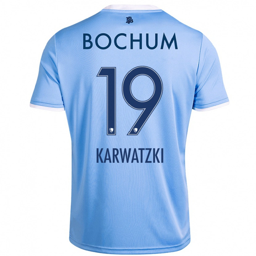 Danxen Mujer Camiseta Lucy Karwatzki #19 Azul Cielo 2ª Equipación 2024/25 La Camisa