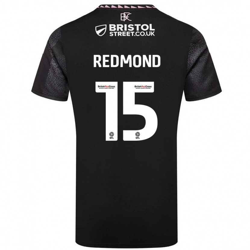 Danxen Mujer Camiseta Nathan Redmond #15 Negro 2ª Equipación 2024/25 La Camisa