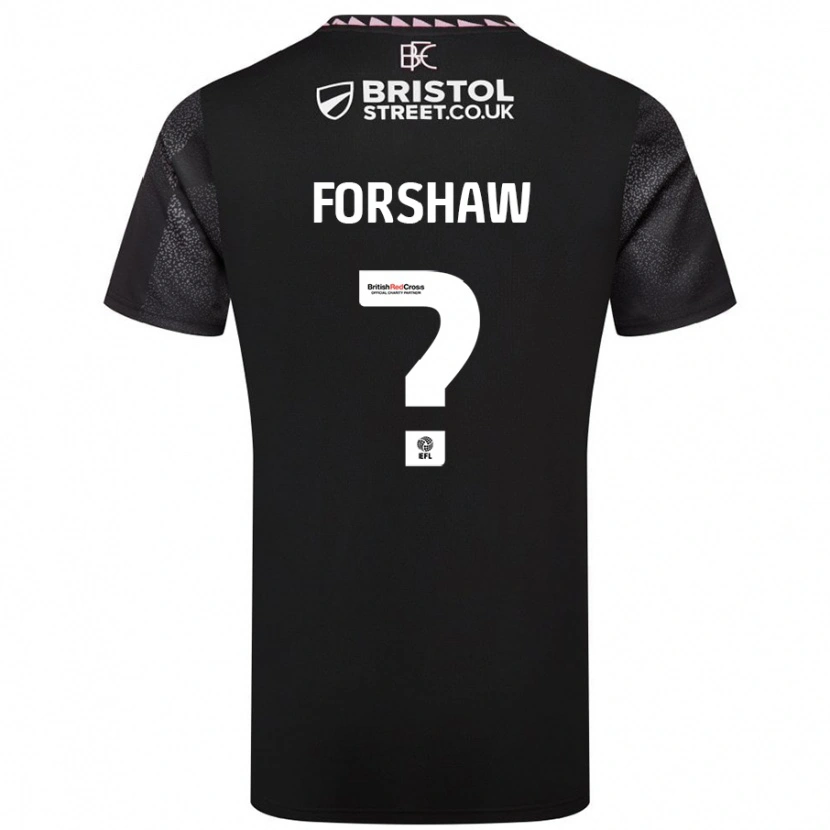 Danxen Mujer Camiseta Lewis Forshaw #0 Negro 2ª Equipación 2024/25 La Camisa