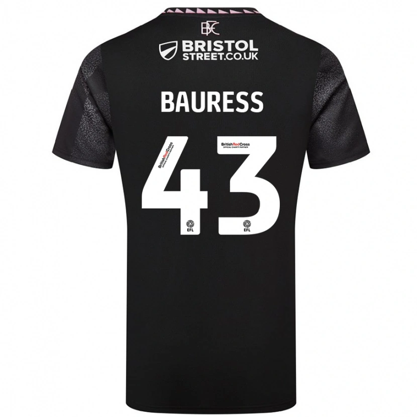 Danxen Mujer Camiseta Joe Bauress #43 Negro 2ª Equipación 2024/25 La Camisa